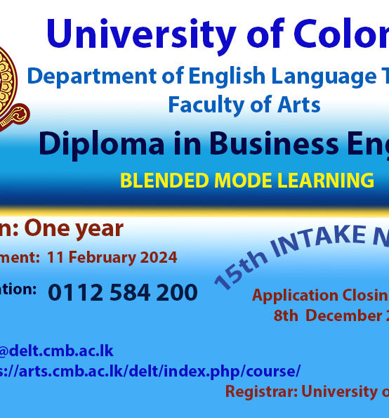 Diploma in Business English – 2024- 15th Intake