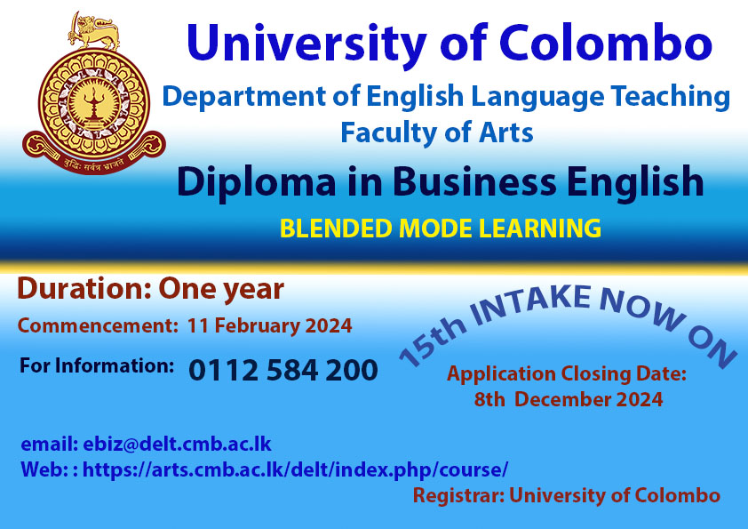 Diploma in Business English – 2024- 15th Intake