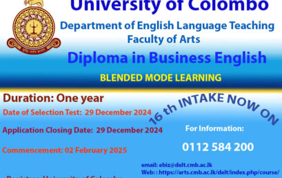 Diploma in Business English Course – 16th Intake