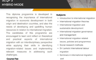 Study Programmes | Diploma in International Migration Studies (Dip. in IMS) – 2024