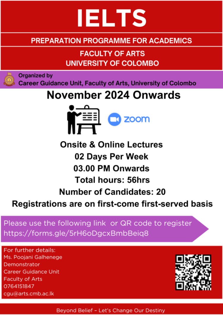 IELTS Preparation Programme for Academics of Faculty of Arts