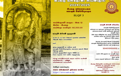 Diploma in Sinhala 2024/2025