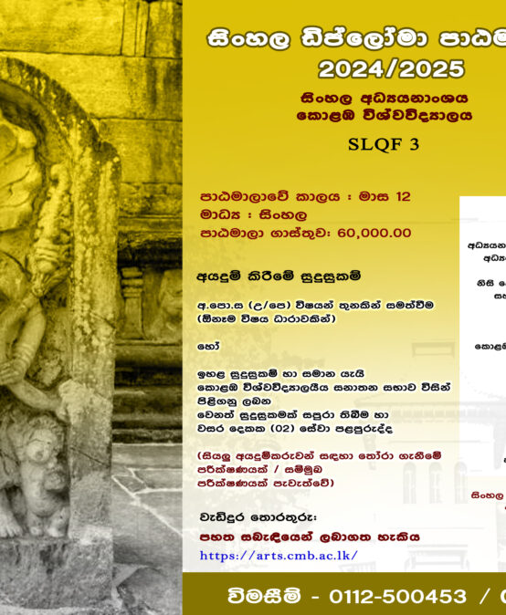 Diploma in Sinhala 2024/2025