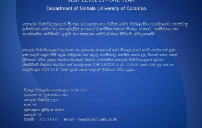 Diploma in Sinhala 2024/2025