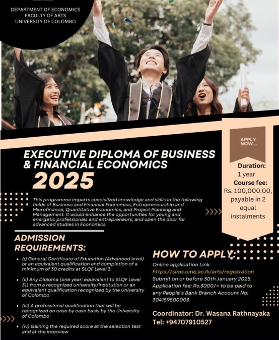 Executive Diploma of Business & Financial Economics 2025