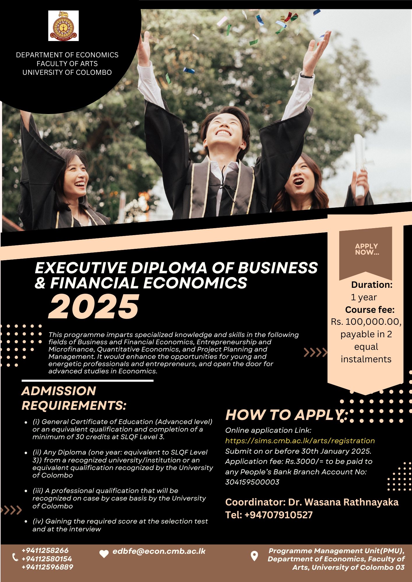 Executive Diploma of Business & Financial Economics 2025