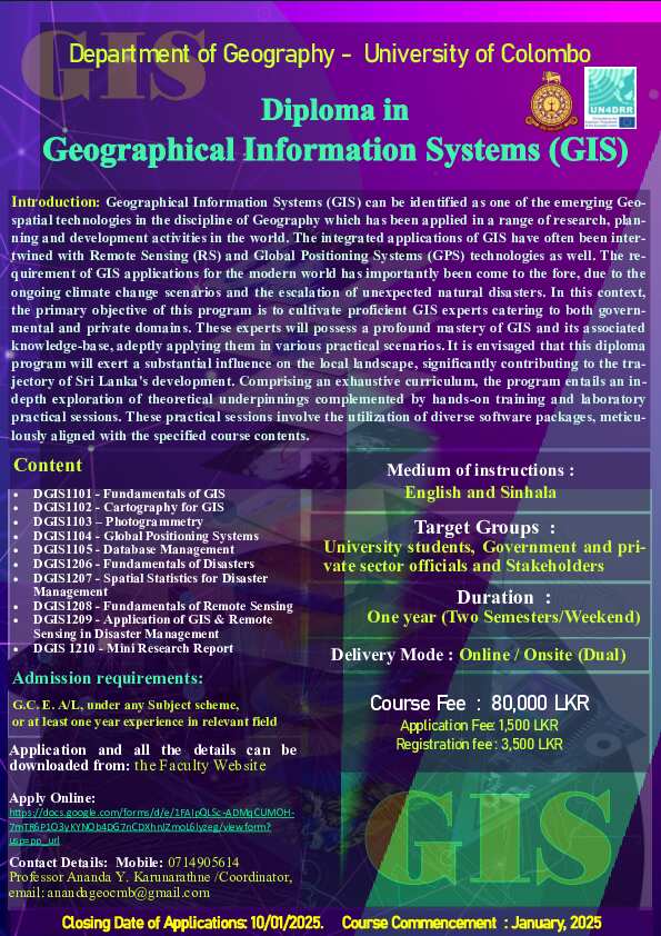 Diploma in GIS 2025 Batch