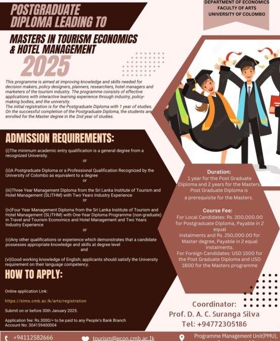 Master in Tourism Economics & Hotel Management Program 2025