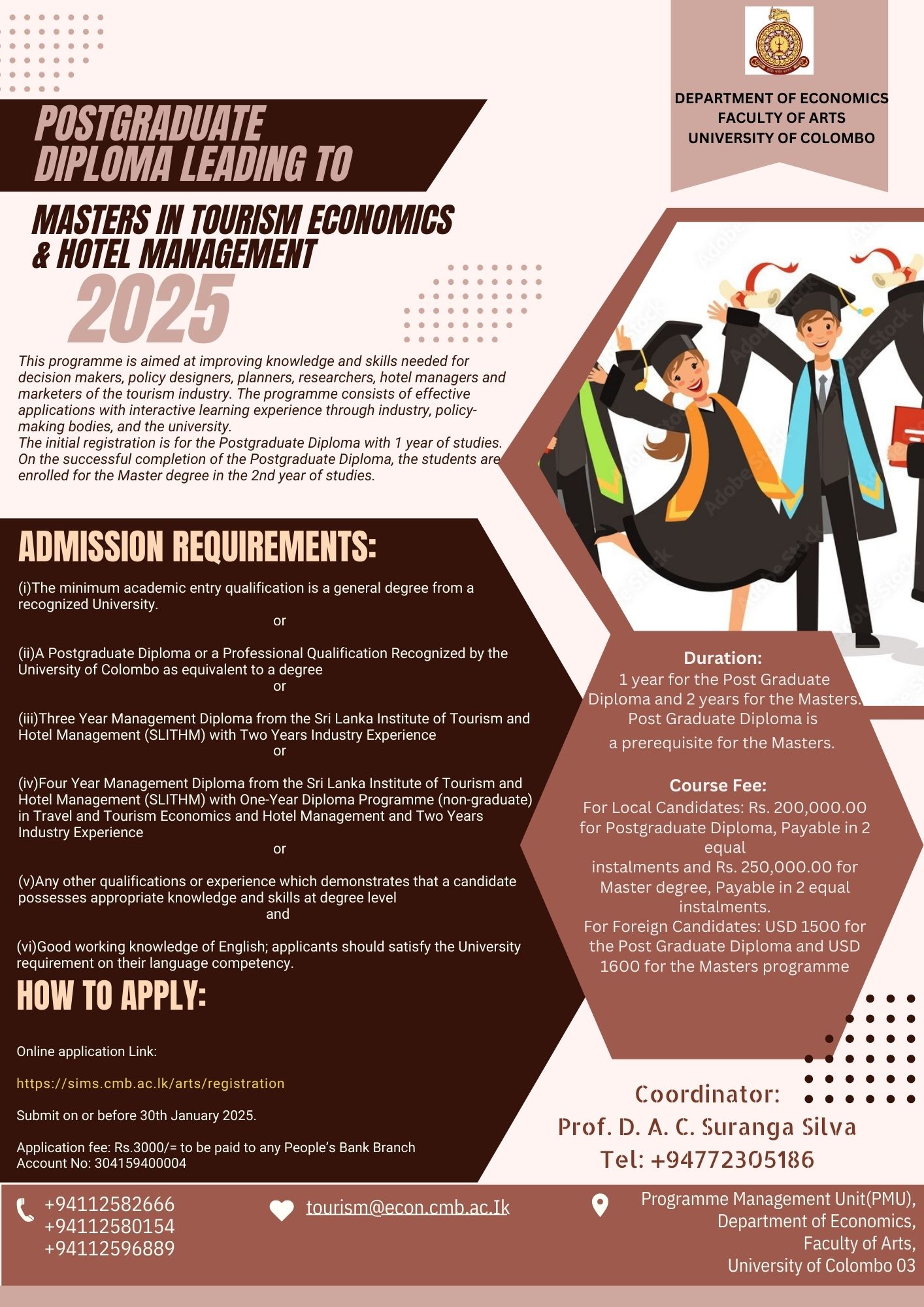 Master in Tourism Economics & Hotel Management Program 2025