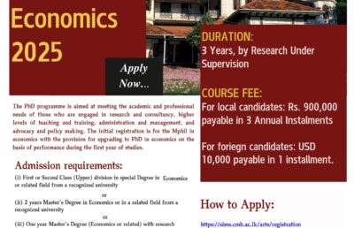 PhD program 2025-Dept. of Economics