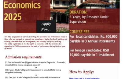 PhD program 2025-Dept. of Economics