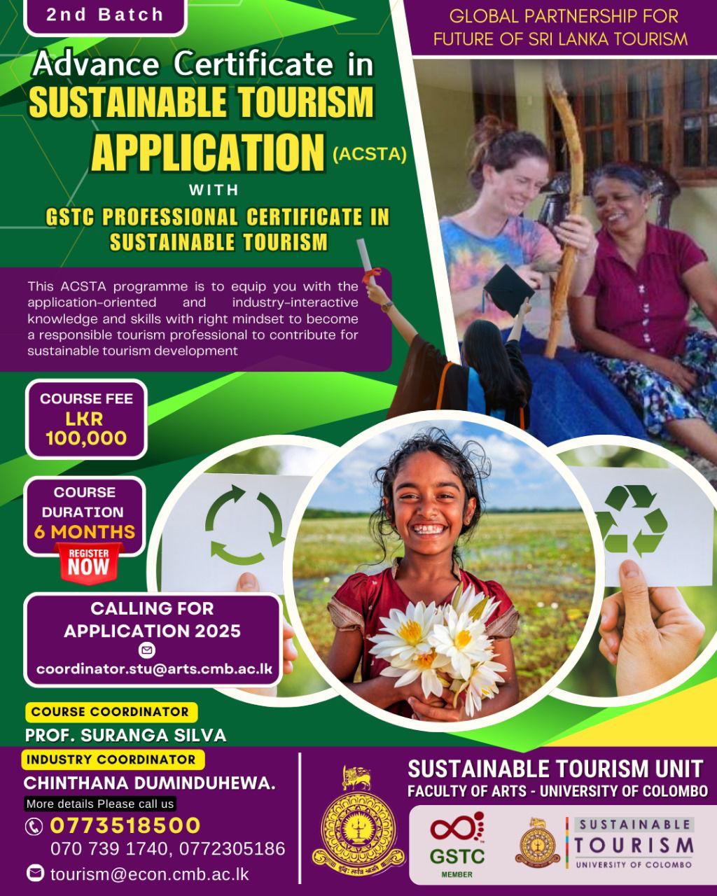 Advance Certificate in Sustainable Tourism Entrepreneurship (ACSTE) Programme