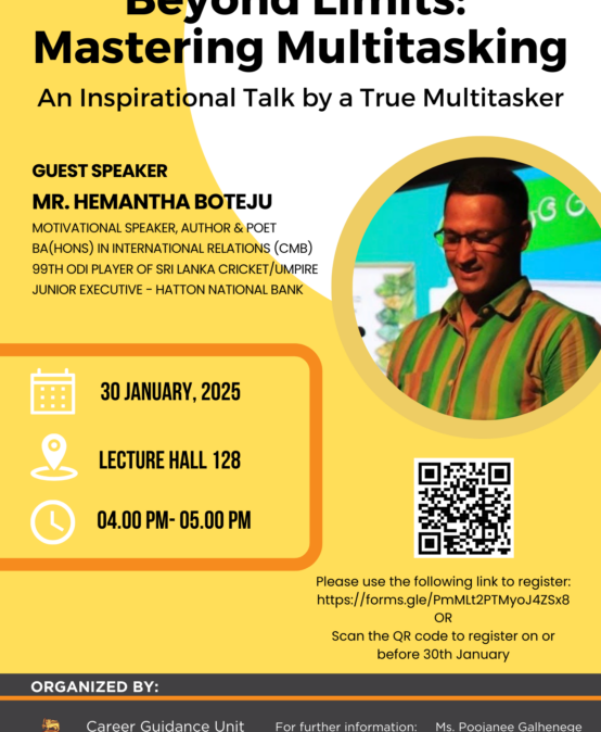 Beyond Limits: Mastering Multitasking (Motivational Guest Lecture)