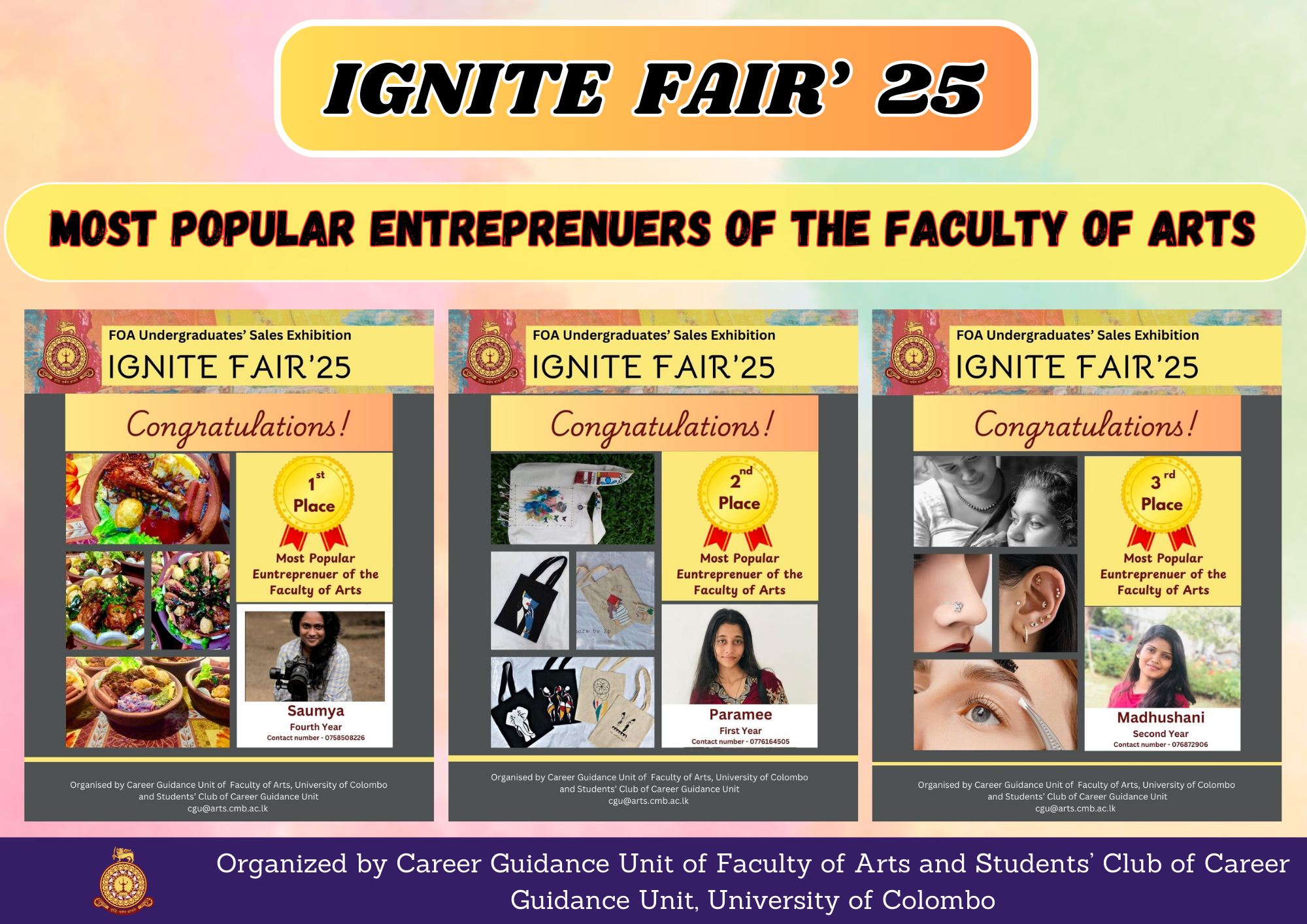 IGNITE FAIR’ 25 – FOA Undergraduates Sales Exhibition