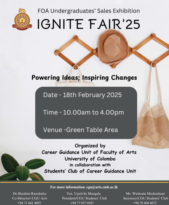 IGNITE FAIR ’25 – FOA Undergraduates’ Sales Exhibition