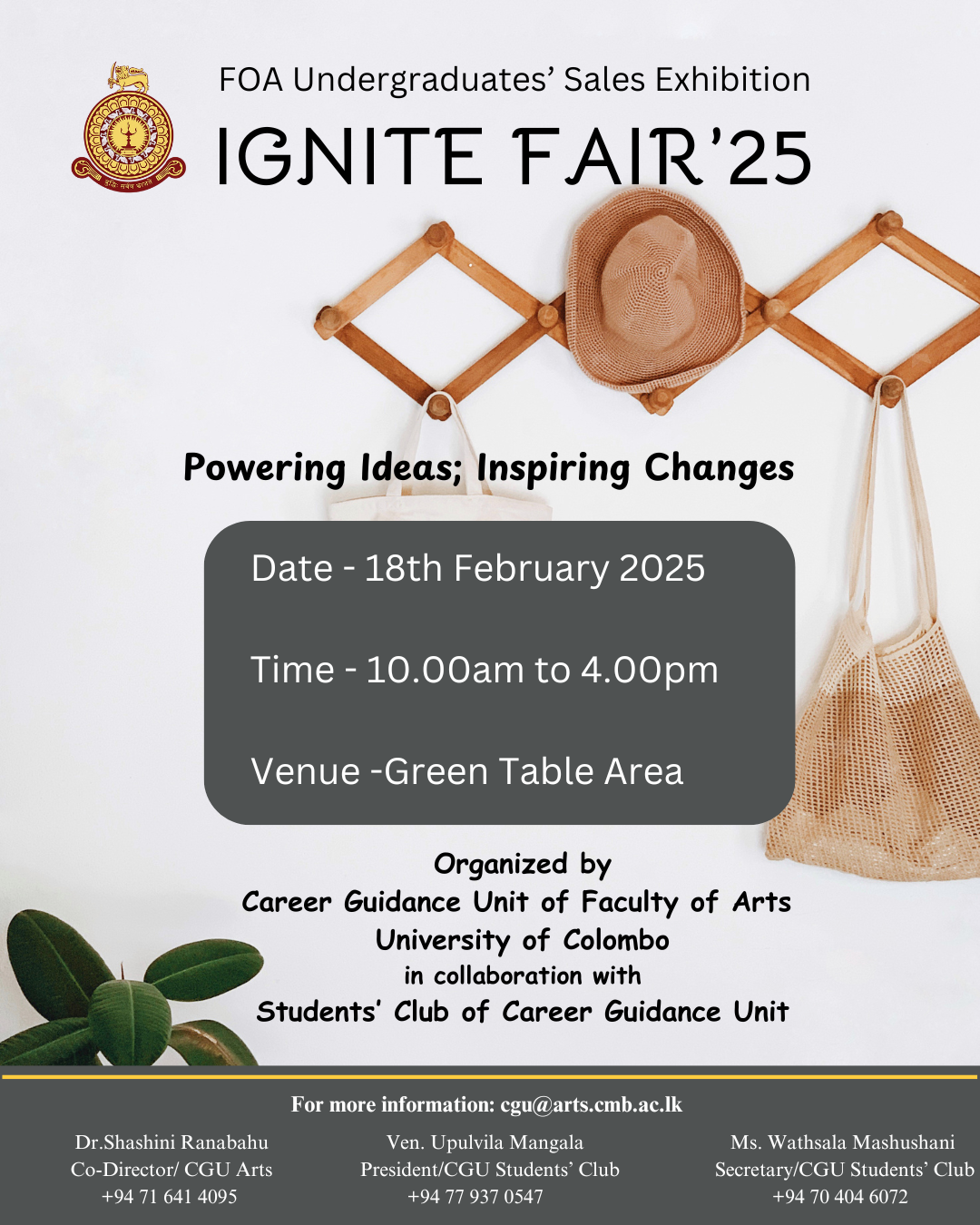 IGNITE FAIR ’25 – FOA Undergraduates’ Sales Exhibition