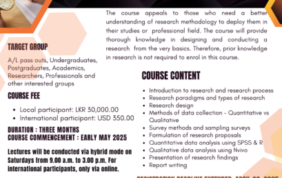 Certificate Course in Research Methodology – 2025