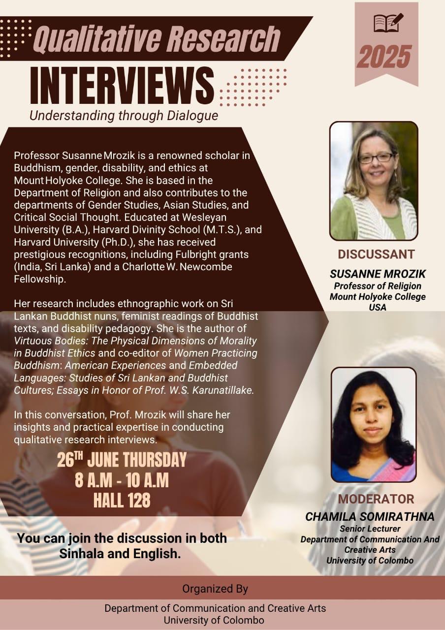 Upcoming event : Qualitative Research Interviews