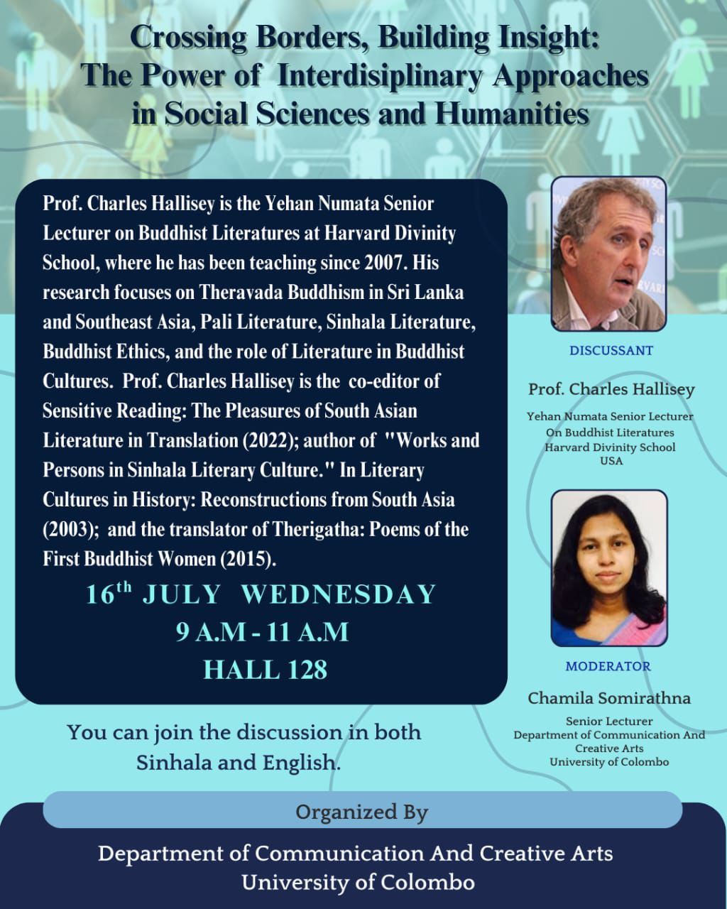 Disscussion Event : organized by the Department of Communication and Creative Arts on Interdisciplinary Approaches in Humanities and Social Sciences.