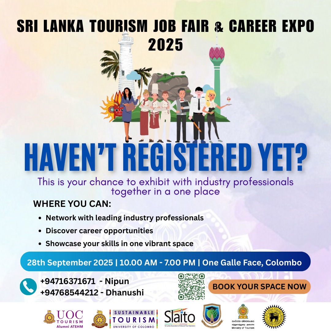 Sri Lanka Tourism Job Fair and Career Expo – 2025