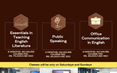 Extension Courses in English Department of English, University of Colombo