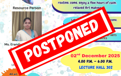 Important Notice – Curves and Colours – Art Therapy Workshop 4