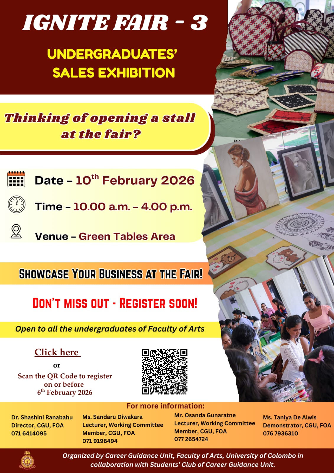 IGNITE FAIR 3  – Undergraduates’ Sales Exhibition