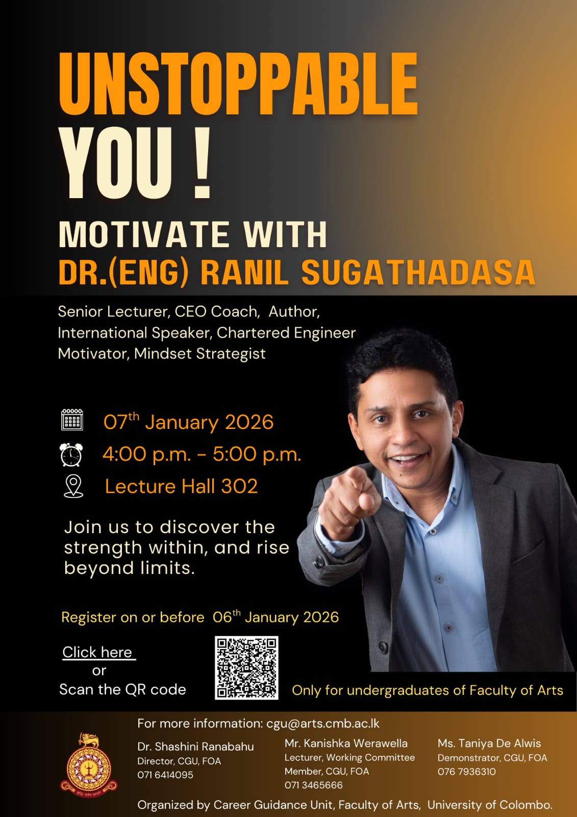 Unstoppable You: Motivate with Dr.(Eng.) Ranil Sugathadasa Unstoppable You: Motivate with Dr.(Eng.) Ranil Sugathadasa
