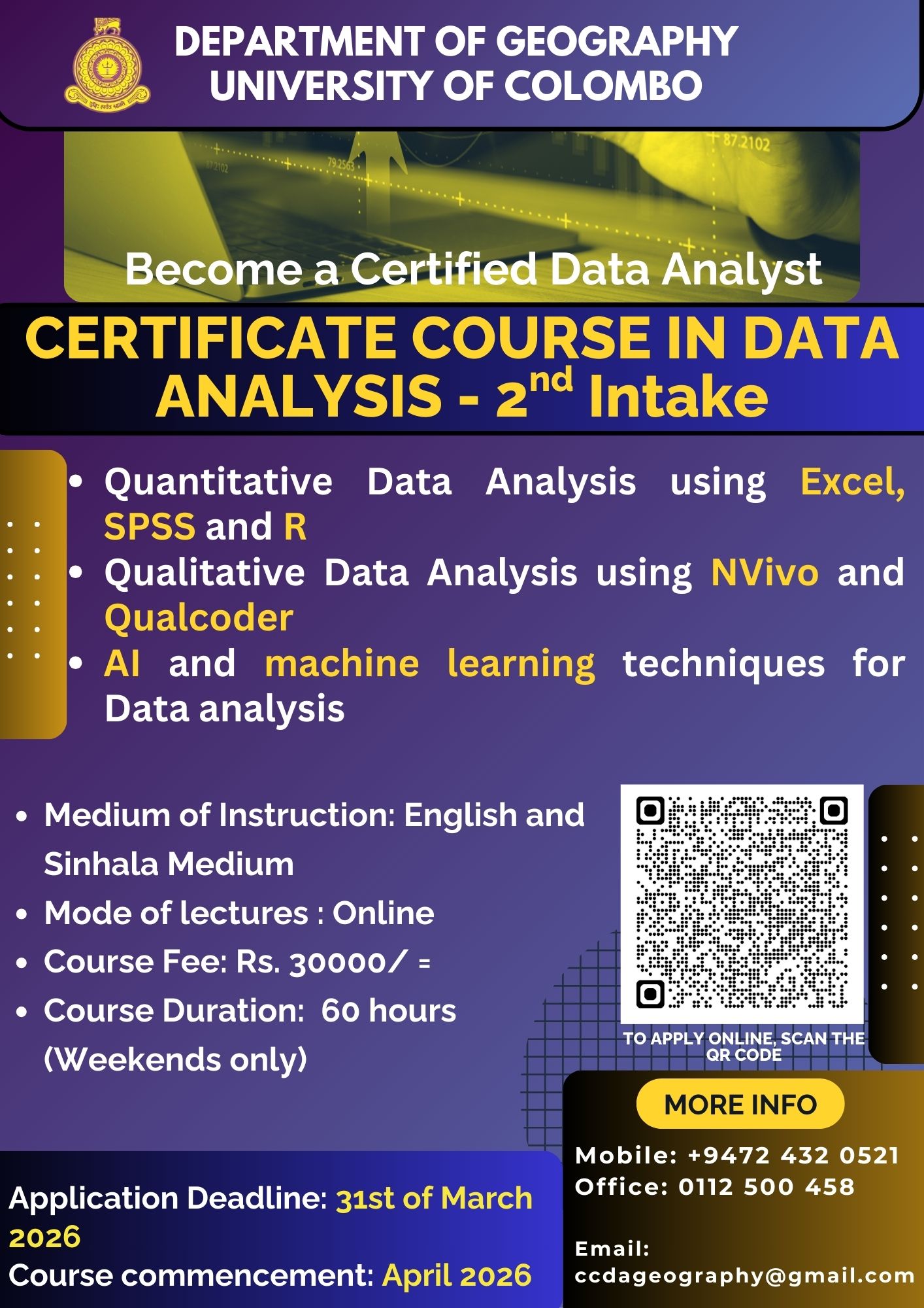 Certificate Course in Data Analysis