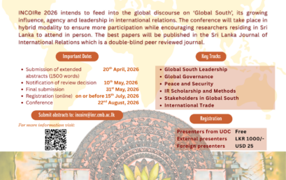 International Conference in International Relations – 2026