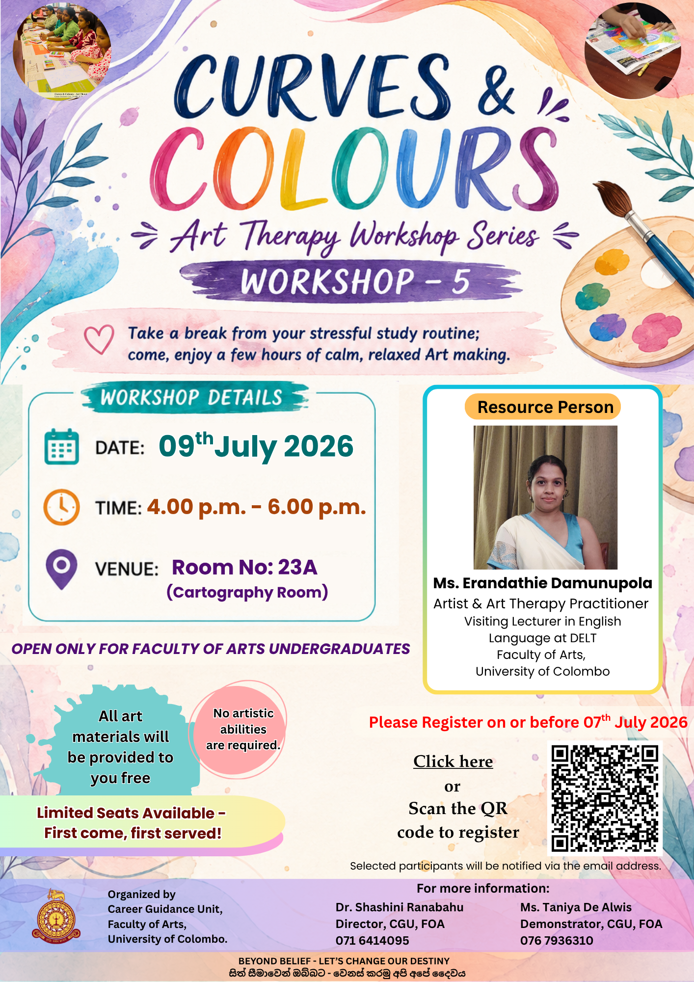 Curves and Colours – Art Therapy Workshop 5
