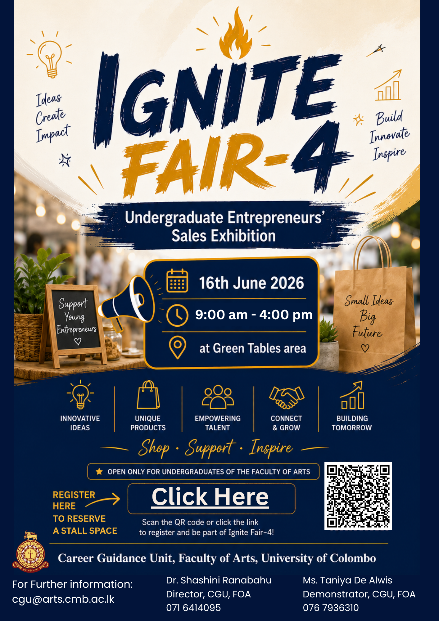 Undergraduate Entrepreneurs’ Sales Exhibition – IGNITE FAIR 4