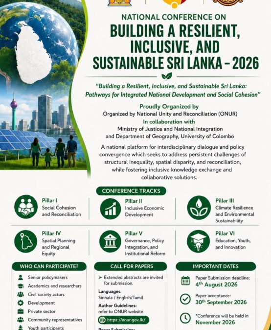 NATIONAL CONFERENCE ON  BUILDING A RESILIENT, INCLUSIVE, AND SUSTAINABLE SRI LANKA – 2026