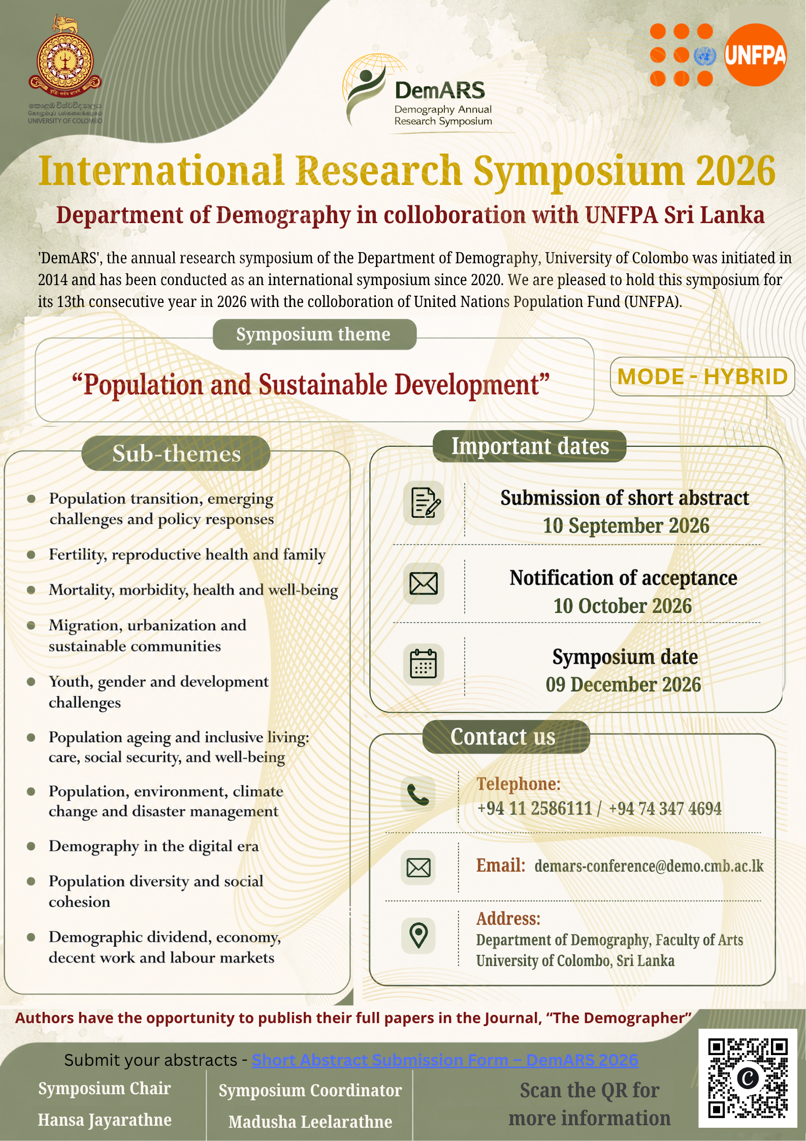 International Research Symposium 2026 (DemARS 2026)