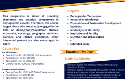 Master’s in Demography (2027)