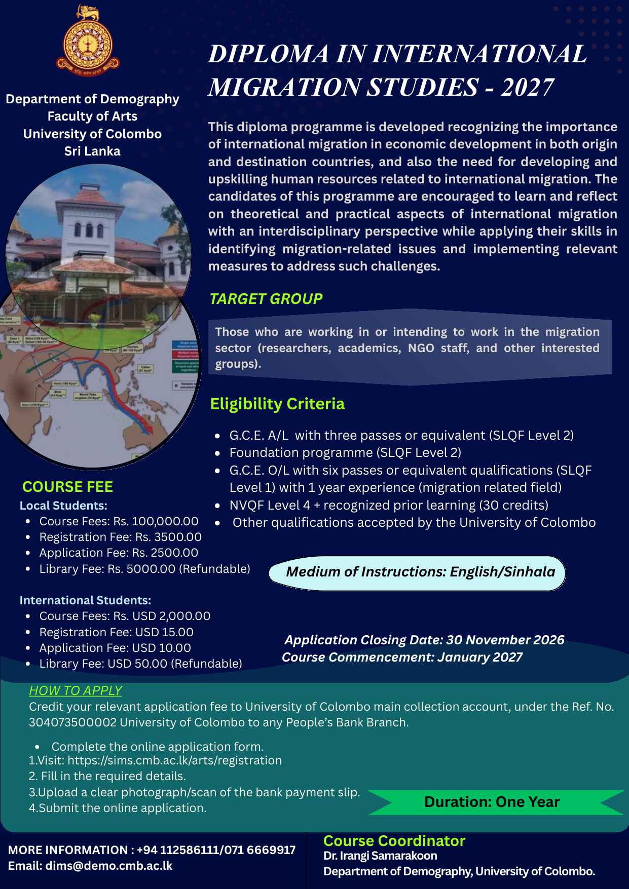 Diploma in International Migration Studies (2027) Diploma in International Migration Studies (2027)